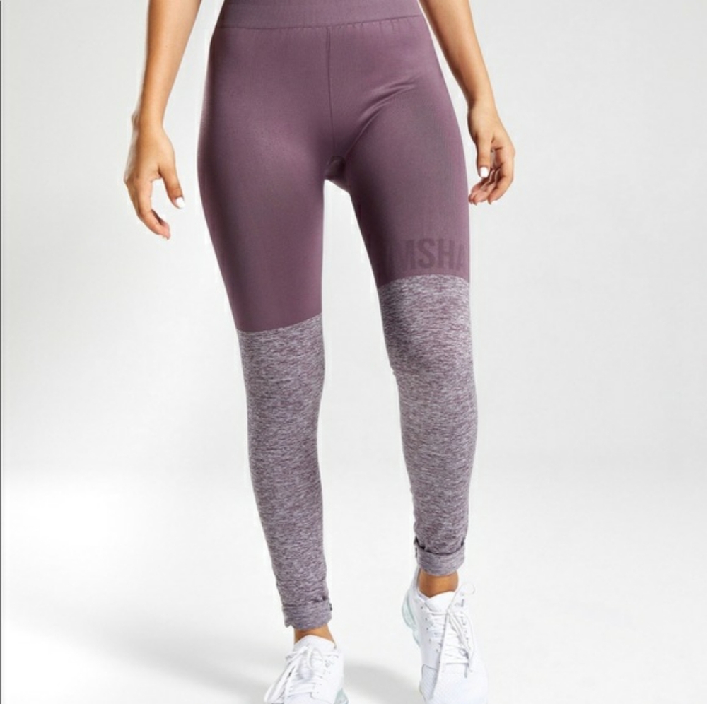 Gymshark Two-Toned Seamless Leggings in Purple